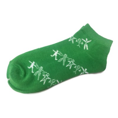 Bamboo Ankle Socks With Knitted Logo - Low Cut