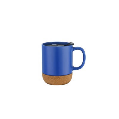 Cork Base Ceramic Mug with Lid-Blank