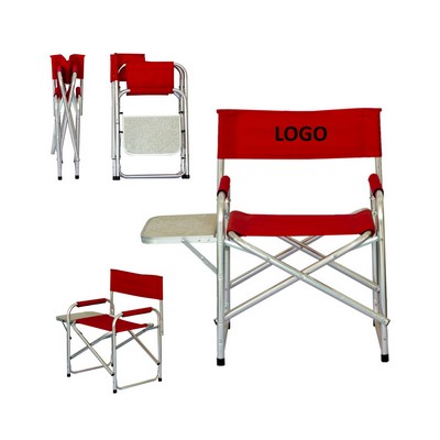 Portable Foldable Chair With Side Table