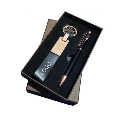 2-Piece Office Gift Set Signature Pen and Key Chain