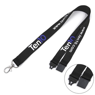 1" Dye-Sublimation Lanyard w/ Safety Breakaway Badge Holder