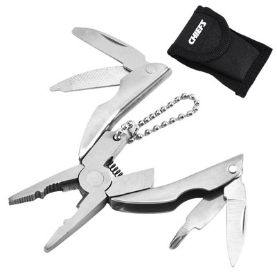 Portable Multi-Tool Folding Pliers with Key Chain