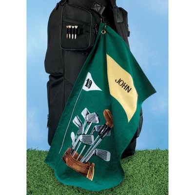 20"x 30" Sublimated Microfiber Velour Golf Caddy Towel