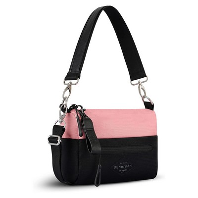 Sherpani® Skye Mini Crossbody, Black/Pink