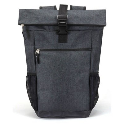 22 Computer Backpacks - Charcoal Heather, Top Flap (Case of 24)