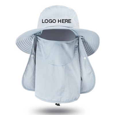 Suncreen Fishing Hat w/Removable Mask