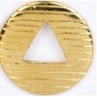 Round Stock Casting Lapel Pin w/Cut Out Triangle