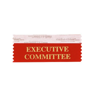 Executive Committee Stk A Rbn Red Ribbon Gold Imprint