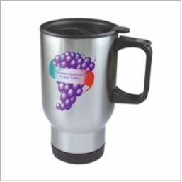 14 Oz. Silver Stainless Steel Travel Mug