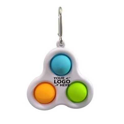 Pop Bubble Fidget Simple Dimple Toy Keychain