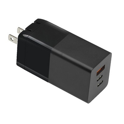 65W GaN Wall Charger with Dual USB C ports