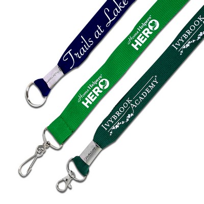 1" Eco-Friendly Flat Polyester Lanyard