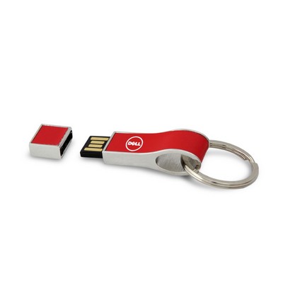 Plainfield Mini Curved Leather Bound USB-512MB