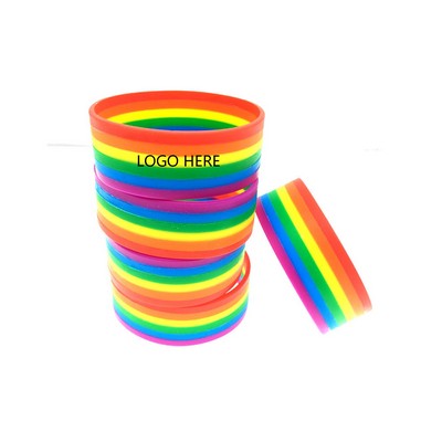 Rainbow Silicone WristBands