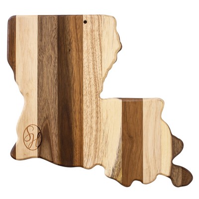 Rock & Branch® Shiplap Series Louisiana State Shaped Wood Serving & Cutting Board