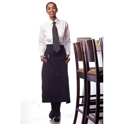 Three-Section Pocket Bistro Apron (Black)