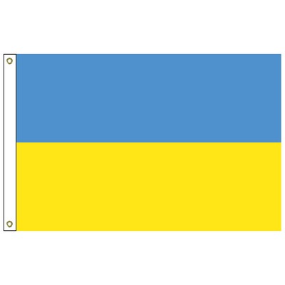 Ukraine 3' x 5' Outdoor Nylon Flag w/ Heading & Grommets