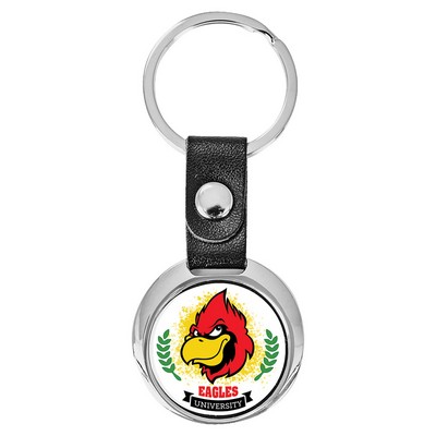 1" Round Metal Keychain