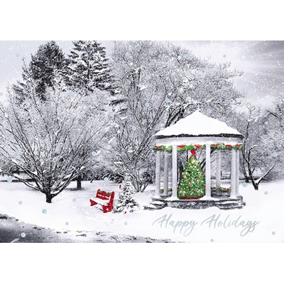 Gazebo In The Park Christmas Card