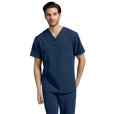 Men's White Cross V Tess Scrub Top