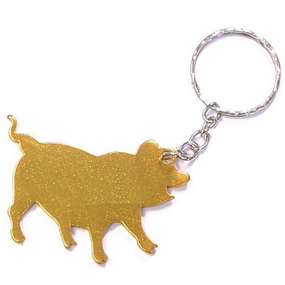 Pig Shape Bottle Opener Keychain