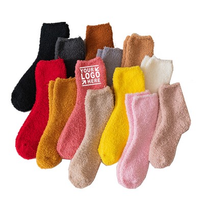 Winter Warm Coral Fleece Floor Socks