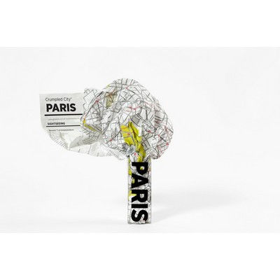 Crumpled City map of Paris