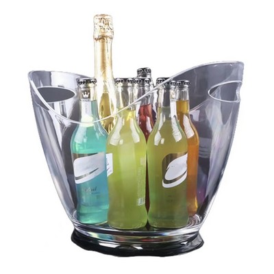 Custom Clear Acrylic 4 Liter Plastic Ice Bucket