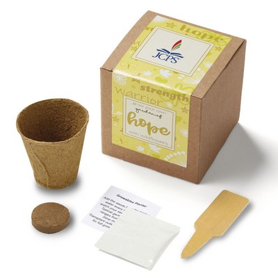 Garden of Hope Planter in Kraft Gift Box (Yellow)