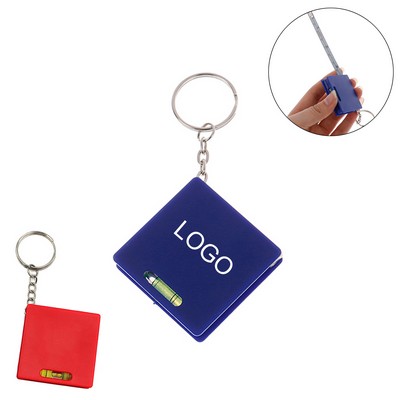 Keychain Retractable Level Measuring Tape