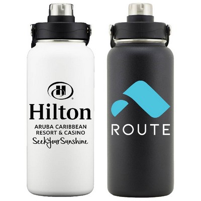 Atlantis 34oz Stainless Steel Double Walled Vacuum Insulated Bottle (Black)