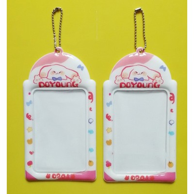 PVC Badge Holder Photocard Holder Bead Chain