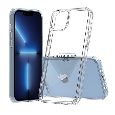 iPhone 14 Plus Clear Hard Shell Case w/TPU Bumpers