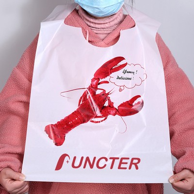 14.2" X 23.6" Disposable Plastic Adult Bib Lobster Bib