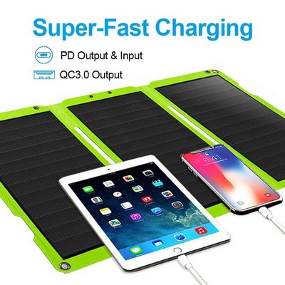 30W Portable SunPower Solar Panel Charger for Camping