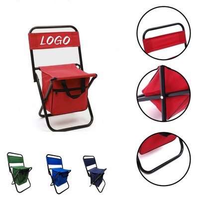 Camping Chair with Back Rest And Storage Bag