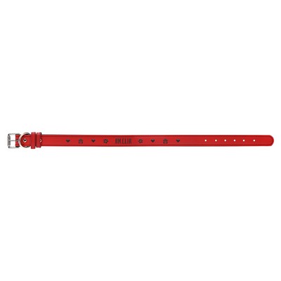 27" x 1 1/4" Red Laserable Leatherette Dog Collar