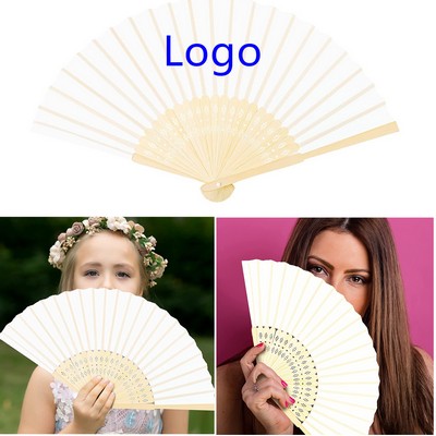 Silk Bamboo Folding Fans