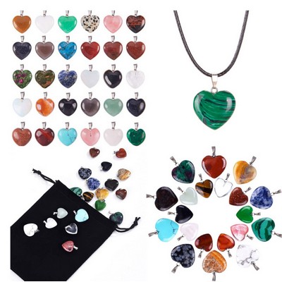 Heart Crystal Stone Pendants