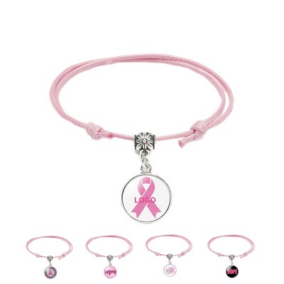 Breast Cancer Awareness Adjustable Bracelet