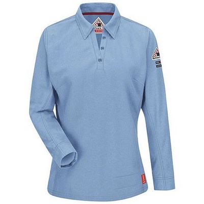 Bulwark™ iQ Series® Comfort Knit Women's Polo w/4 Button Placket - Blue