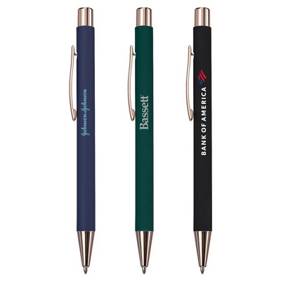 Rose Gold Rubber Coated Pen