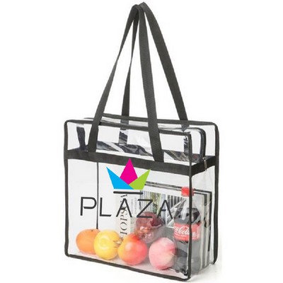 Clear Stadium PVC Transparent Shopping Tote Bag