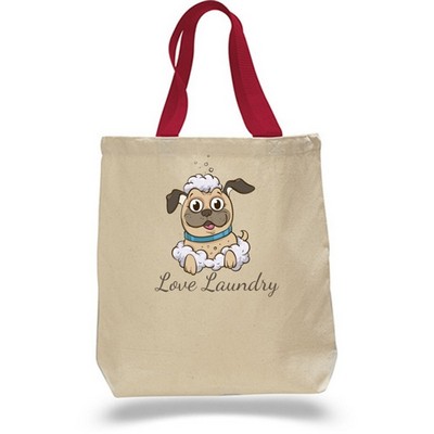 Custom 12 Oz Cotton Canvas Tote Bag - 15"W X15"H X 3"D X 20"Handle