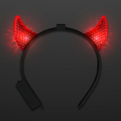 LED Red Devil Horns, Facetted Multi-Function - BLANK