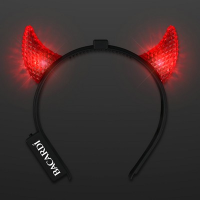 LED Red Devil Horns, Facetted Multi-Function - Domestic Print