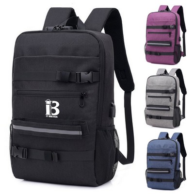 Water Resistant Canvas Backpack with Anti-Theft Lock