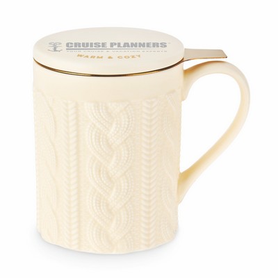 Annette™ Knit Ceramic Tea Mug & Infuser by Pinky Up®