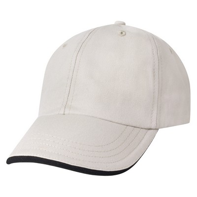 Union Made Stock Unstructured Dad Cap w/Sandwich Visor