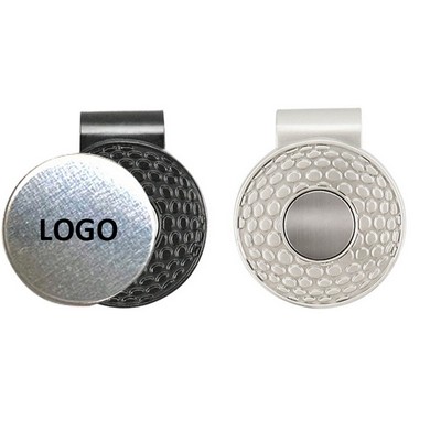 Magnetic Zinc Alloy Golf Hat Clip w/Ball Marker